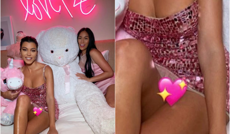 Kourtney Kardashian tapa sus «labios compartidos» con un emoji en Instagram