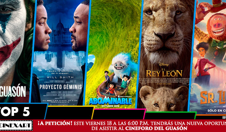 “Guasón” reina en la taquilla y regresa a CinexArt??