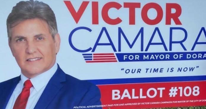 Ordenaron destruir propaganda de Victor Cámara en las calles de Doral
