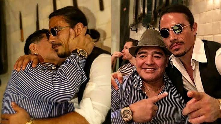 Así fue el homenaje de Salt Bae al fallecido Maradona [VIDEO]