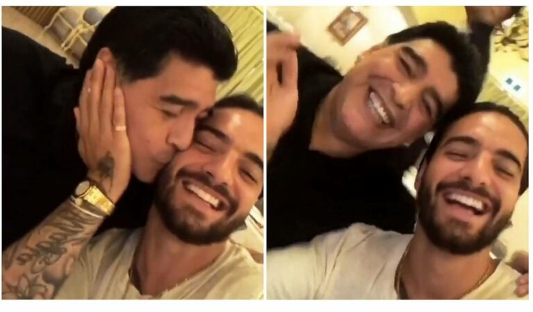 Maluma presumió su nueva adquisición y lo compararon con Maradona