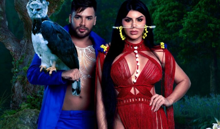 Los Modelos Izamar Mora y Jesus Rincon realizaron un homenaje por el 12 Octubre día de La Resistencia Indígena