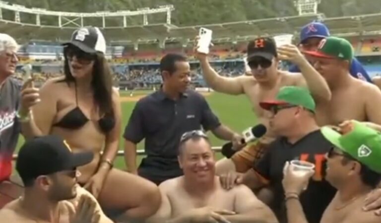 El jacuzzi del pueblo: Así un grupo de mexicanos disfrutan de la Serie del Caribe en Caracas