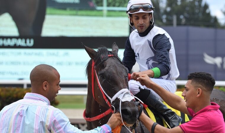 Reynaldo Yánez se destacó en la Gulfstream Park Racing en Florida y ganó dos carreras de caballos