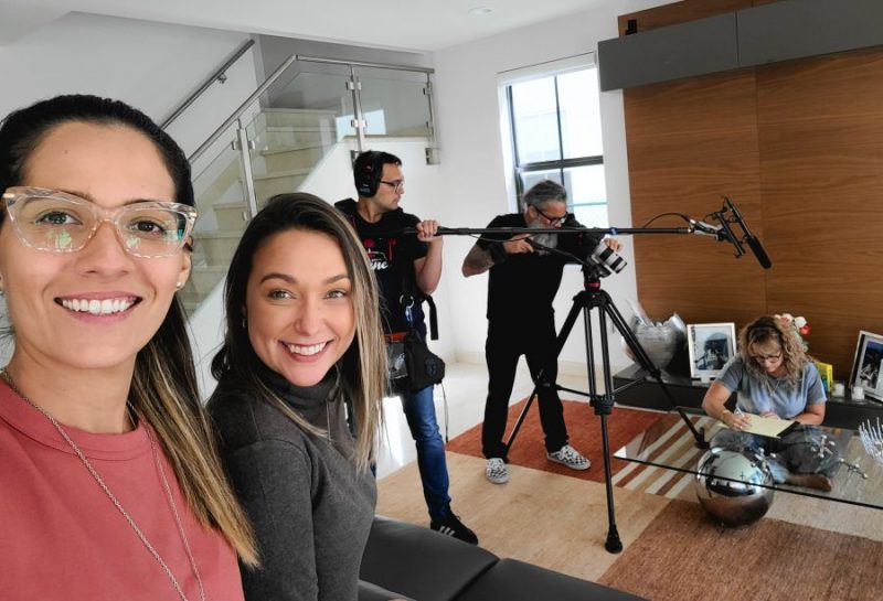Yulma y Kristy grabando el documental