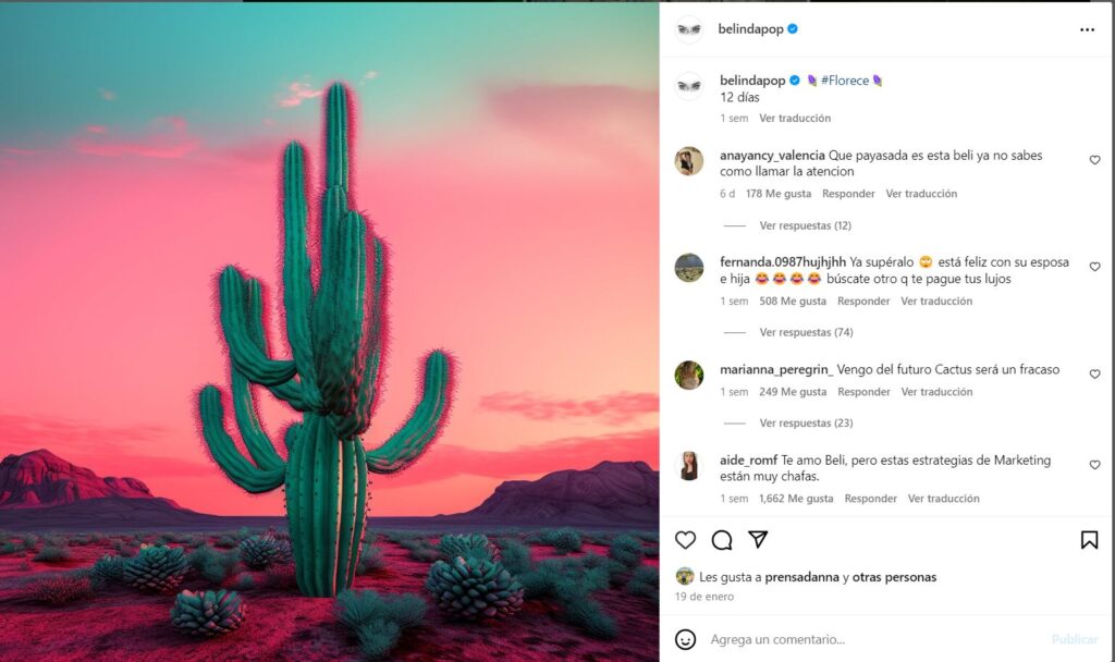 Belinda lanza indirecta a su ex Nodal