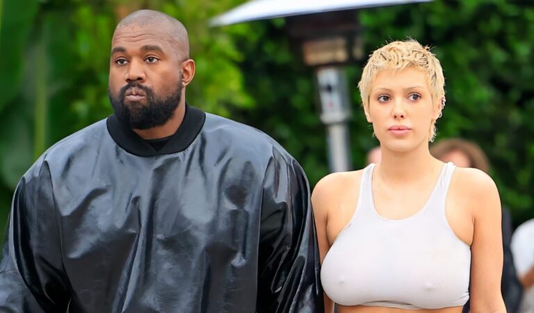 ¡Otra vez! La esposa de Kanye modela dejando ver todo allá abajo