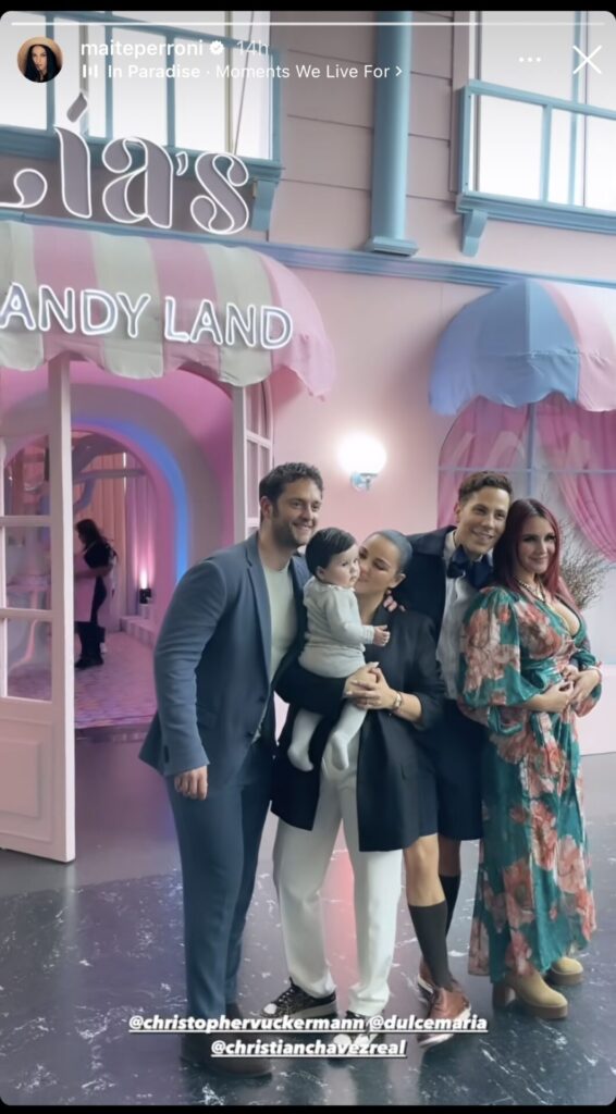 Maite Perroni celebra el bautizo de su hija con el elenco de RBD