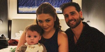 Yuridia,, Mario Aranda y su hijo- Foto Cortesía
