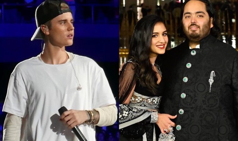 Justin Bieber enciende la preboda de multimillonario de la India 