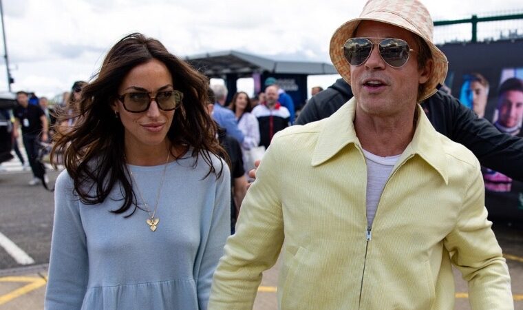 ¡Juntos en público! Brad Pitt se deja ver con su novia Inés de Ramón en la Fórmula 1 