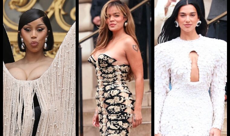 Karol G, Dua Lipa y Cardi B brillan en primera fila del desfile de Alta Costura de Schiaparelli en Paris Fashion Week 2025