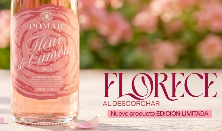 Bodegas Pomar estrena Fleur de l’amour, su frizzante rosado con aroma a rosas