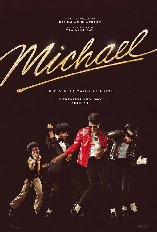 Póster oficial de Michael, con Jaafar Jackson