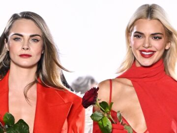 Cara Delevingne y Kendall Jenner en una pasarela