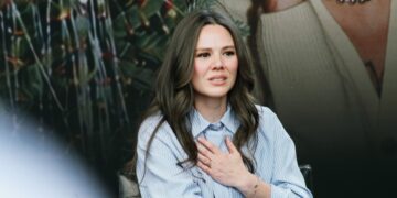Joy Huerta durante la rueda de prensa en la que habló de la salida de Jesse del dúo Jesse & Joy