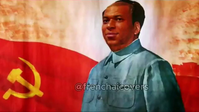 Meme de Kylian Mbappé con su cara sobre un retrato de Mao Zedong